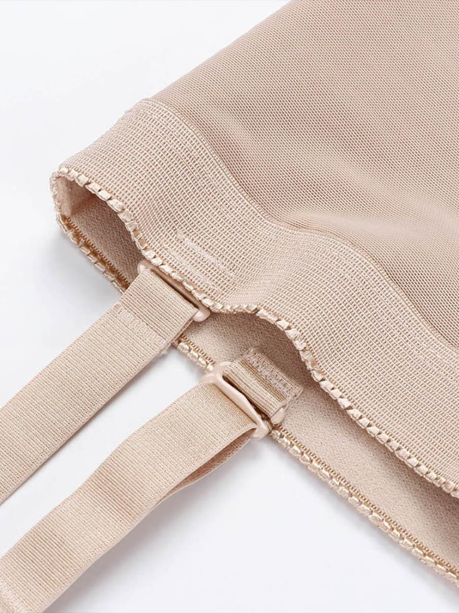 Detachable Straps Post-Op Full Body Shaper with Zipper Tummy Control