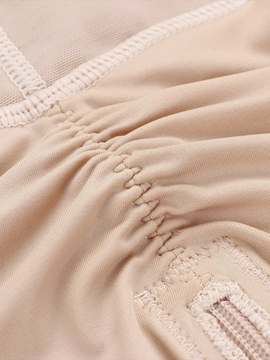 Detachable Straps Post-Op Full Body Shaper with Zipper Tummy Control