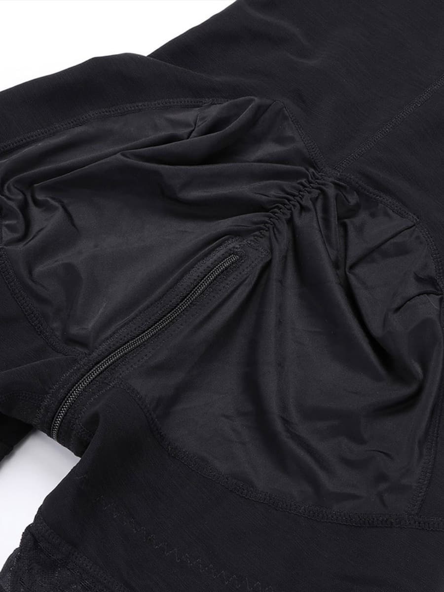 Detachable Straps Post-Op Full Body Shaper with Zipper Tummy Control