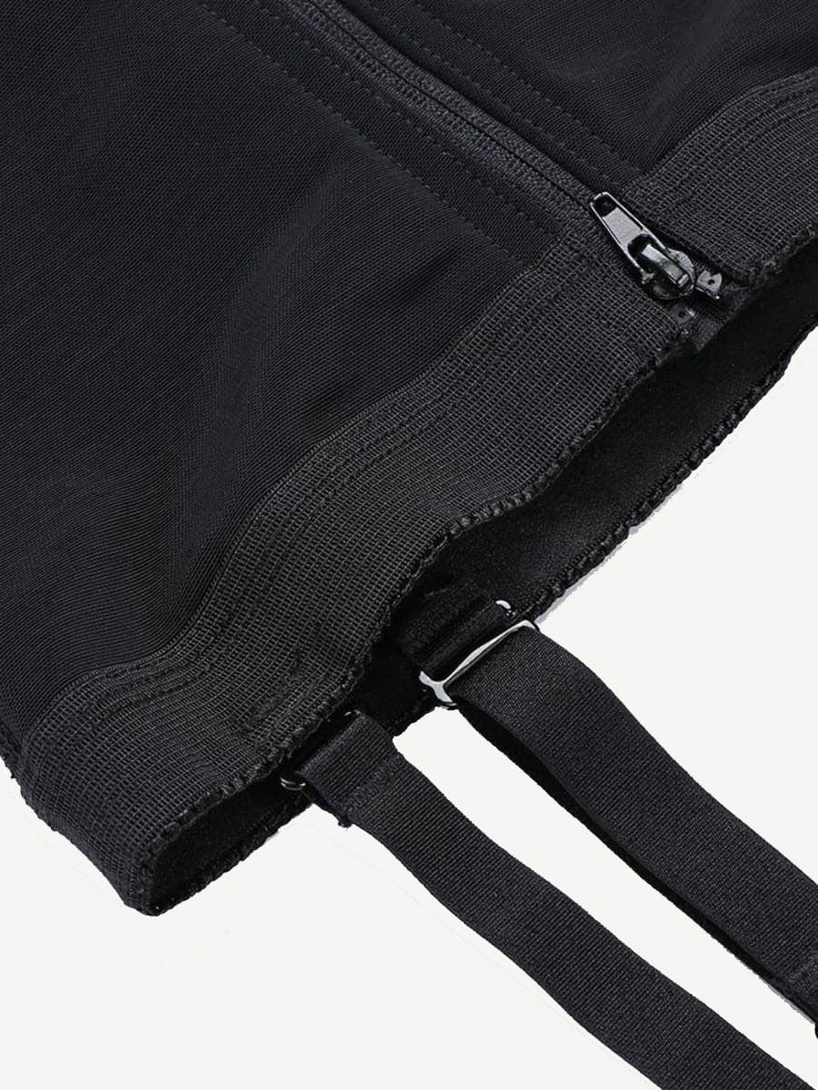 Detachable Straps Post-Op Full Body Shaper with Zipper Tummy Control