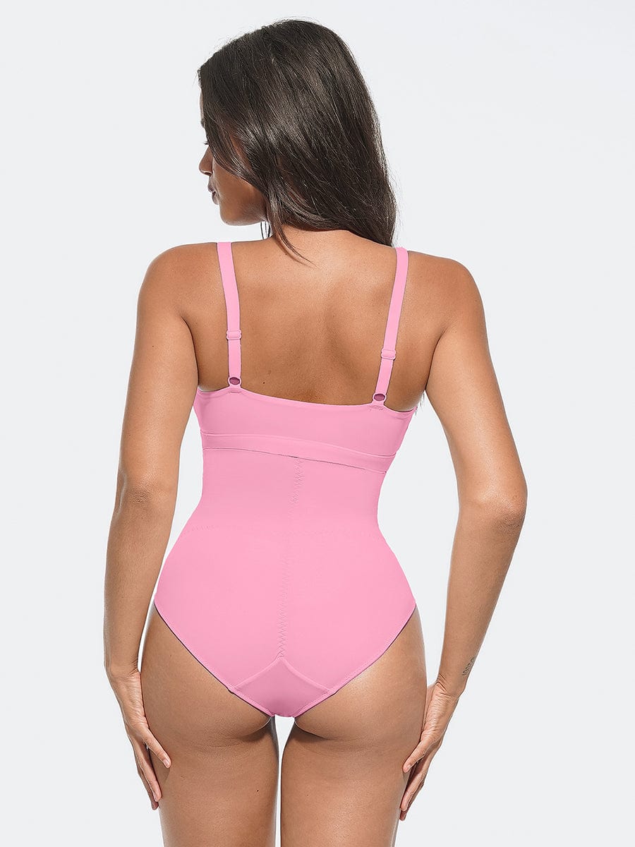 High-Waist Antibacterial Shapewear with Stretch Elastic Support