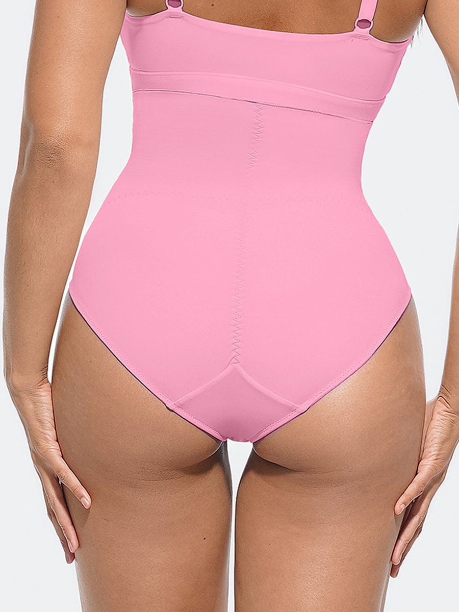 High-Waist Antibacterial Shapewear with Stretch Elastic Support