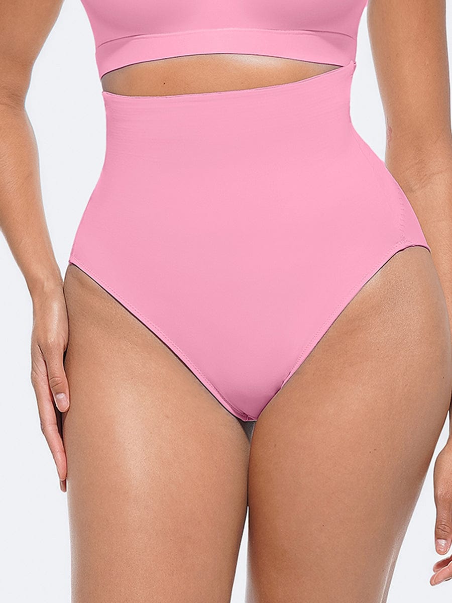 High-Waist Antibacterial Shapewear with Stretch Elastic Support