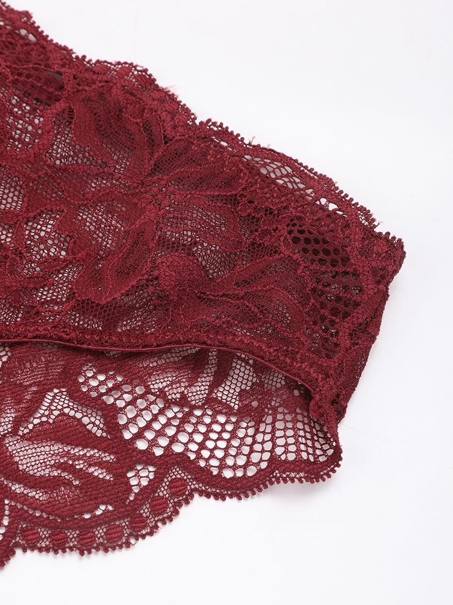 Elegant Low-Rise Lace Panties with Antibacterial Cotton Comfort
