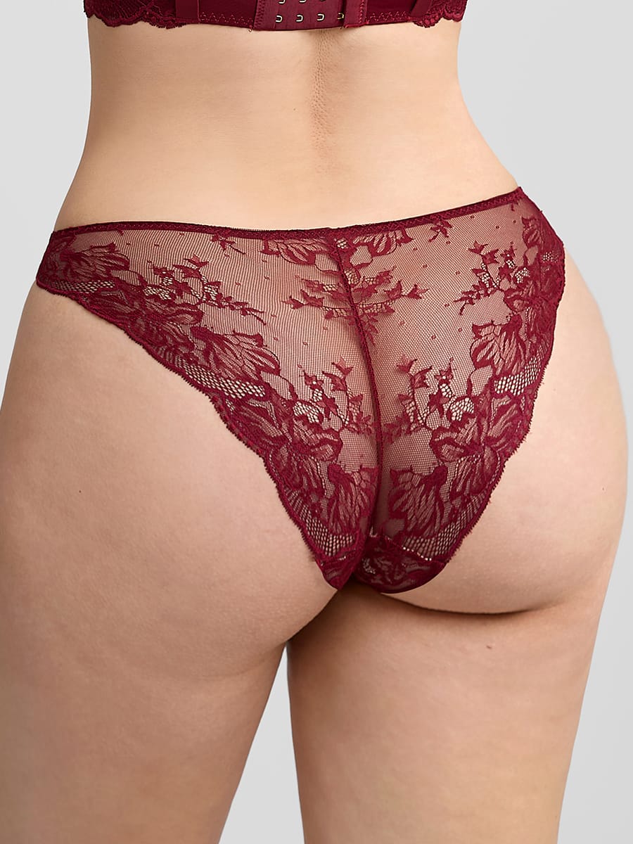 Elegant Low-Rise Lace Panties with Antibacterial Cotton Comfort