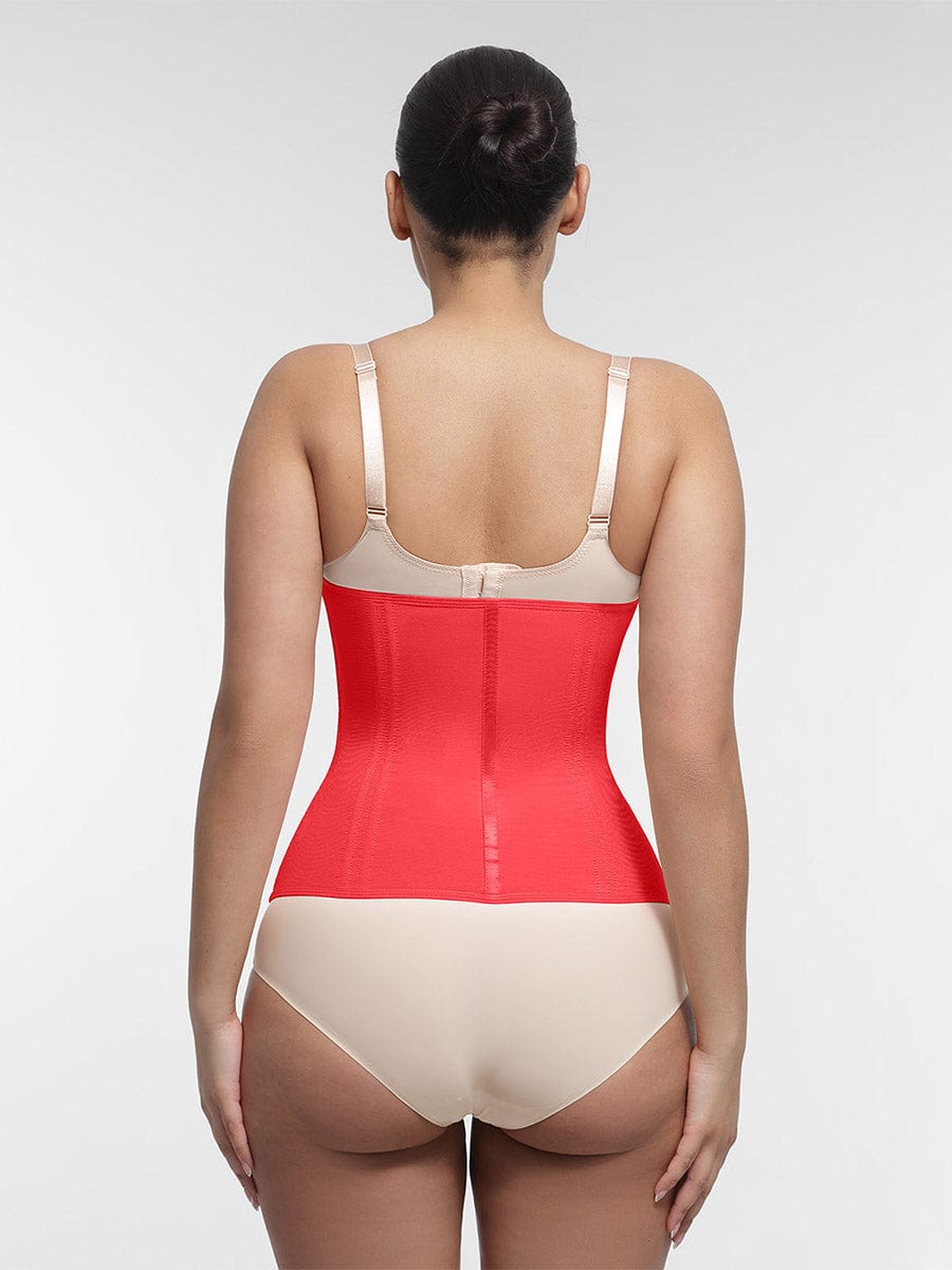 High Compression Steel Bone Waist Trainer with Luxurious Golden Details