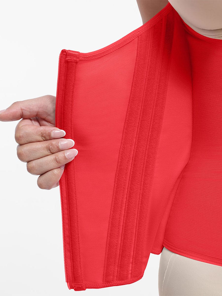 High Compression Steel Bone Waist Trainer with Luxurious Golden Details