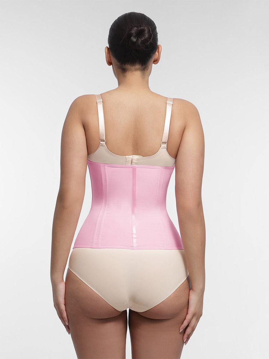 High Compression Steel Bone Waist Trainer with Luxurious Golden Details