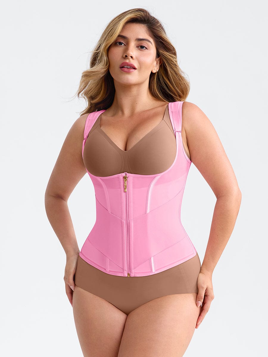 Empower Your Shape: Steel Boned Adjustable Waist Cincher Tank