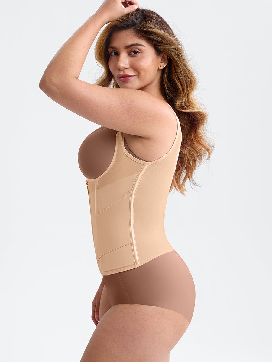 Empower Your Shape: Steel Boned Adjustable Waist Cincher Tank