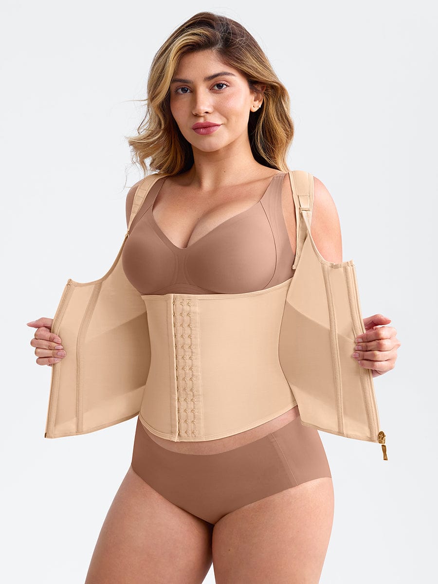 Empower Your Shape: Steel Boned Adjustable Waist Cincher Tank