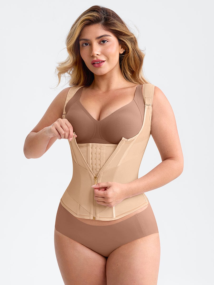 Empower Your Shape: Steel Boned Adjustable Waist Cincher Tank
