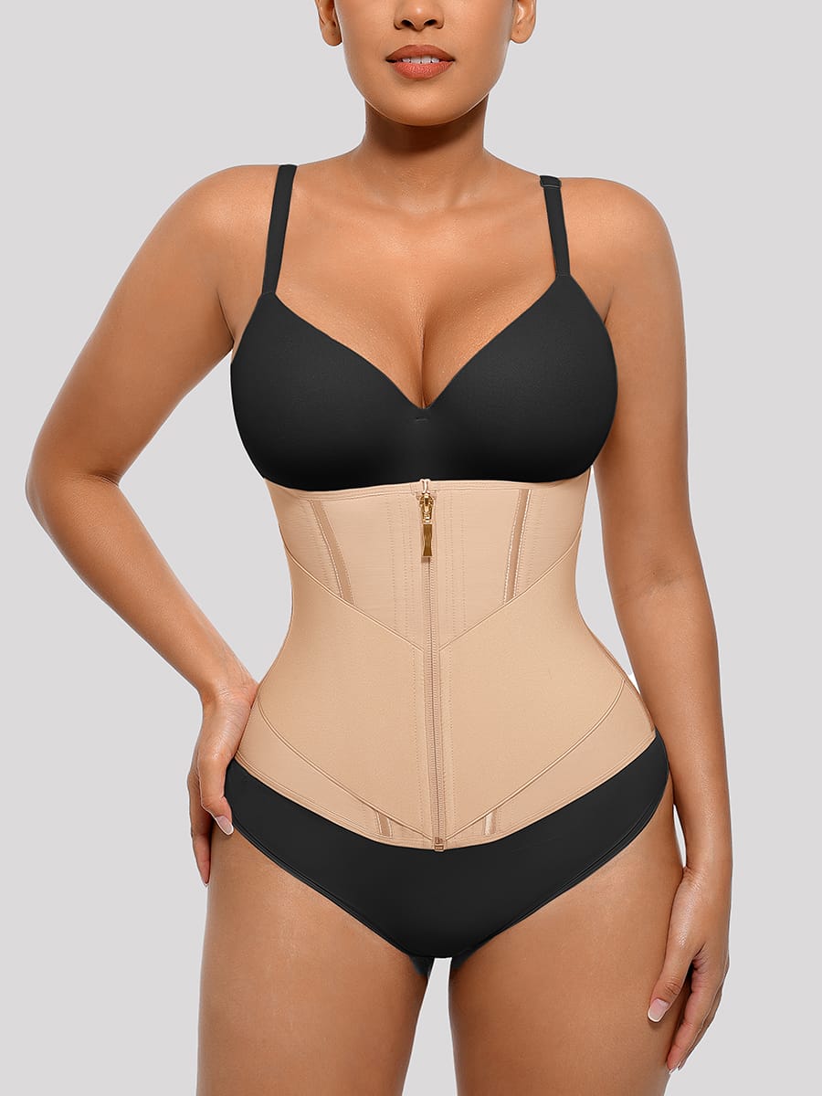 11 Steel-Boned Zippered Tummy Control Vest