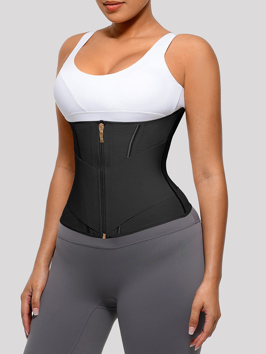 11 Steel-Boned Zippered Tummy Control Vest