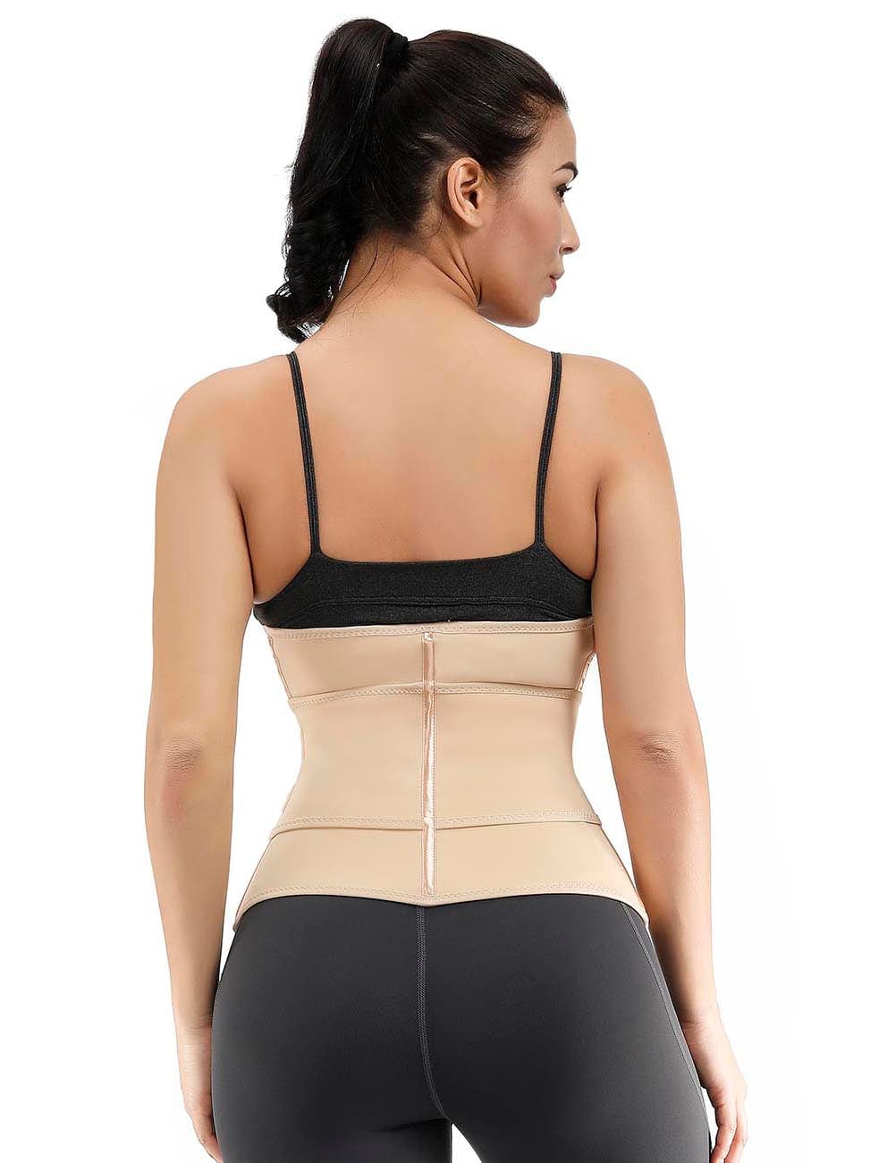 Ultimate Slimming Black Double Layer Waist Trainer with Steel Boning