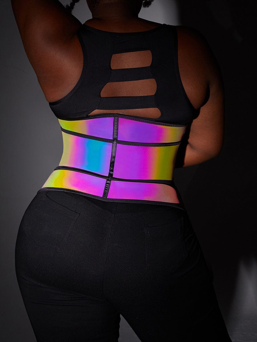 Rainbow Reflective Waist Trainer for Stylish Slimming