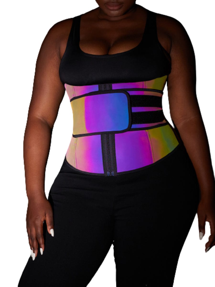 Rainbow Reflective Waist Trainer for Stylish Slimming