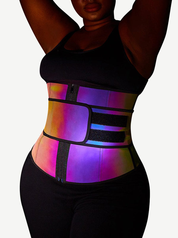 Rainbow Reflective Waist Trainer for Stylish Slimming