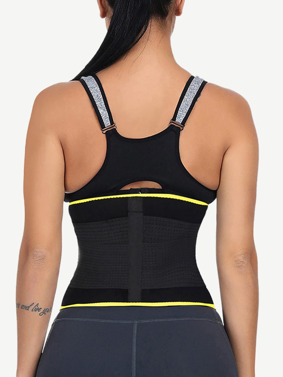 Vibrant Yellow Detachable Waist Cincher with Back Support