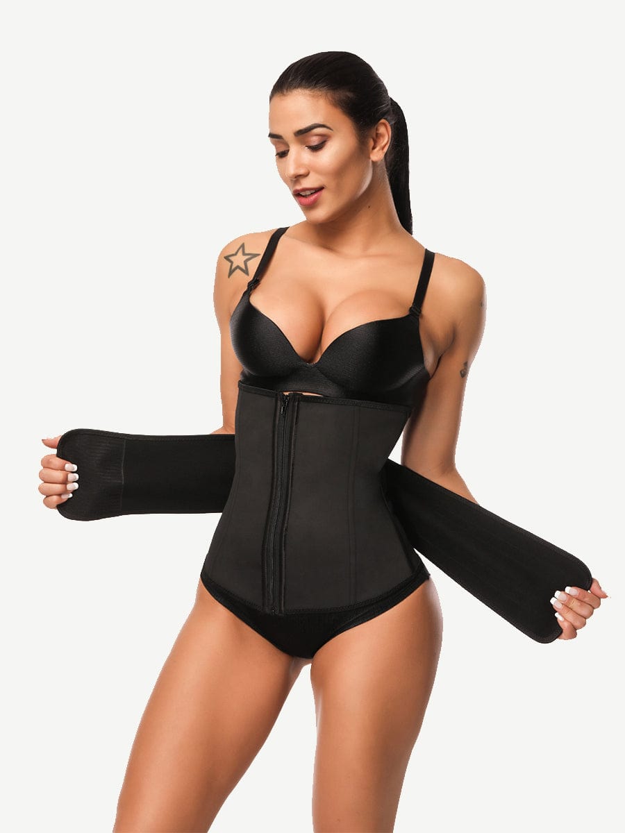 Ultimate Long Torso Latex Waist Trainer with Steel Support