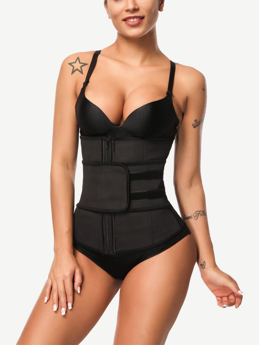 Ultimate Long Torso Latex Waist Trainer with Steel Support