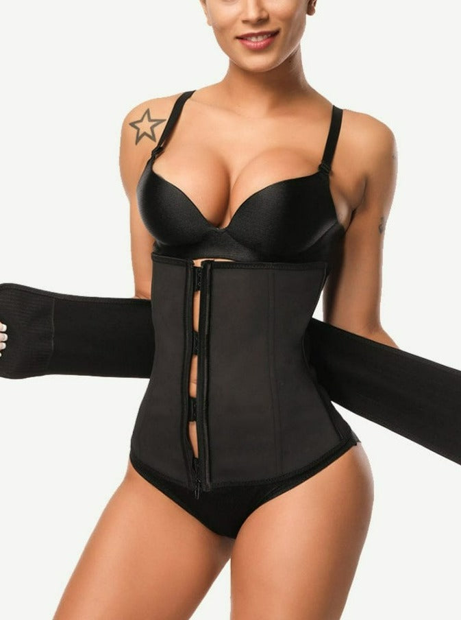 Ultimate Long Torso Latex Waist Trainer with Steel Support