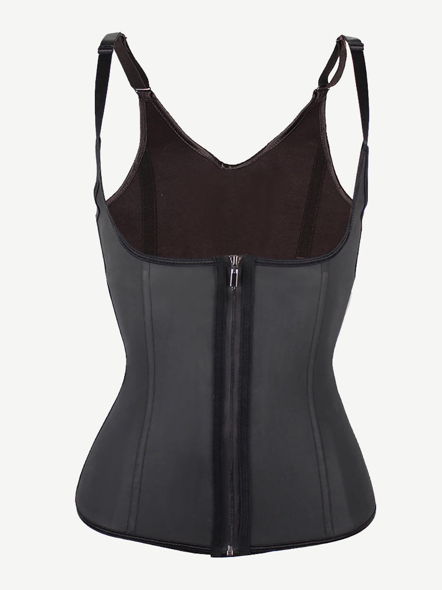 Sculpting Steel Boned Waist Trainer Vest with Triple Hook Closure