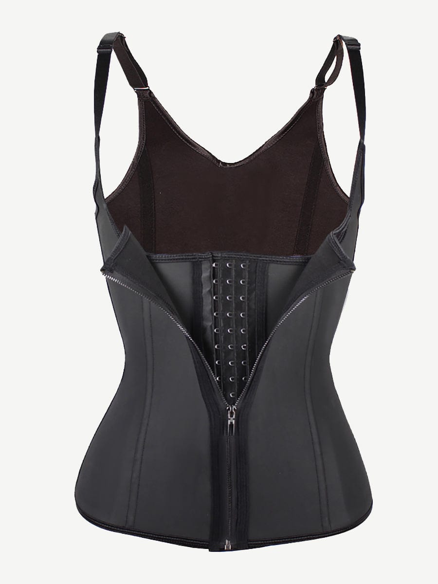Sculpting Steel Boned Waist Trainer Vest with Triple Hook Closure
