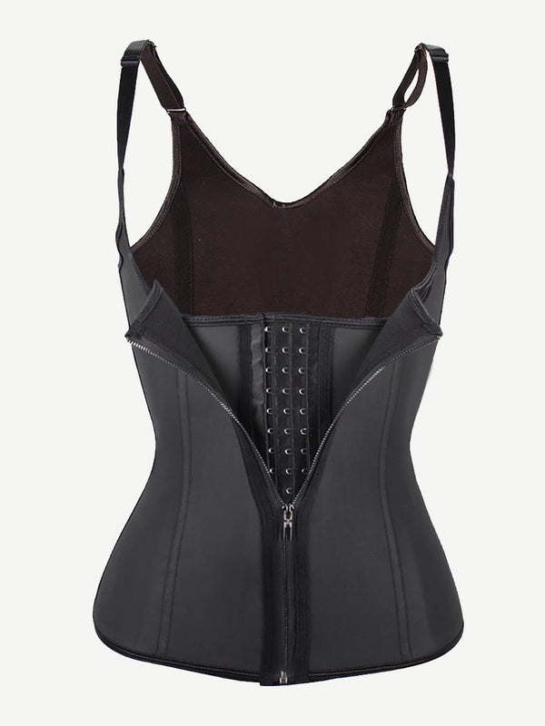 Sculpting Steel Boned Waist Trainer Vest with Triple Hook Closure