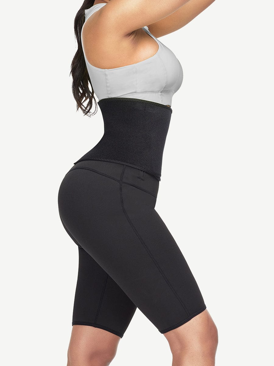 Sleek High-Waisted Neoprene Body Sculpting Shorts