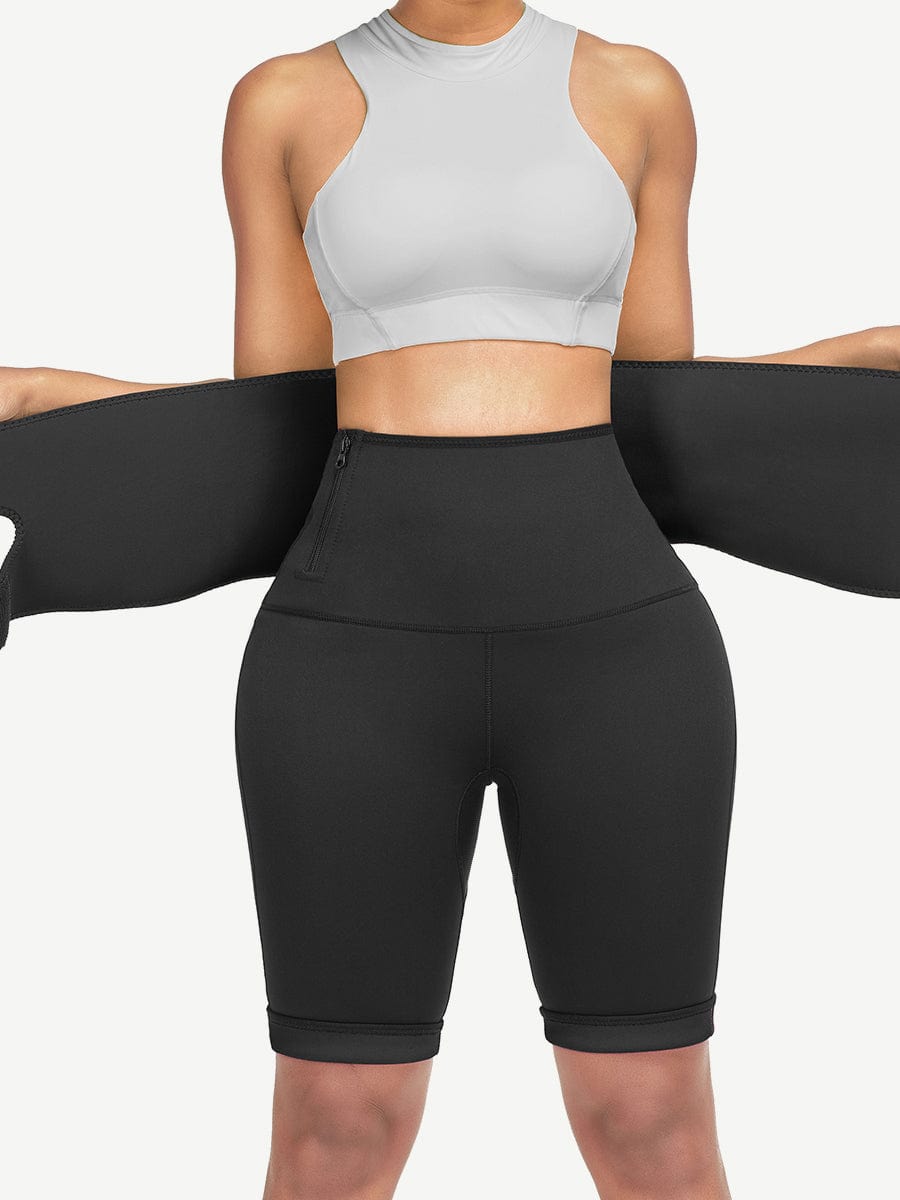 Sleek High-Waisted Neoprene Body Sculpting Shorts
