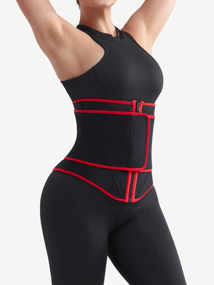 Ultimate Black Neoprene Waist Trainer with Steel Support