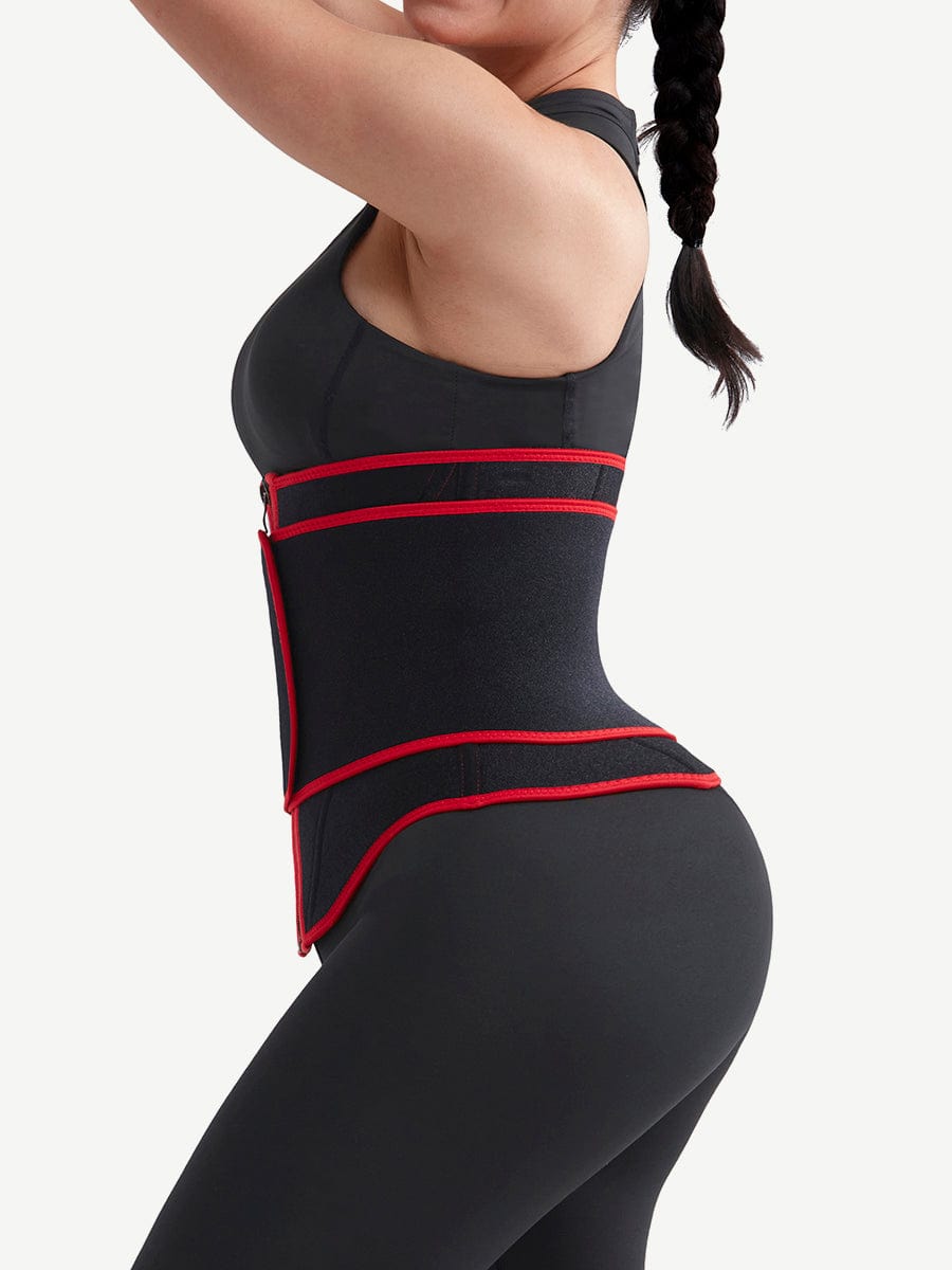 Ultimate Black Neoprene Waist Trainer with Steel Support