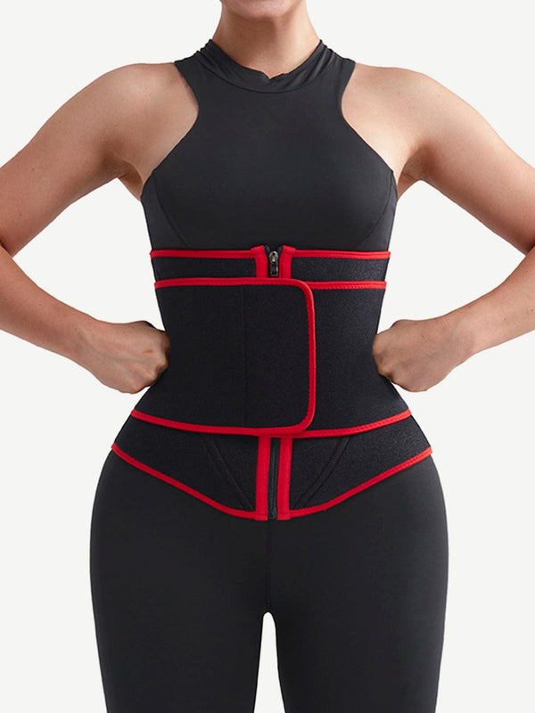Ultimate Black Neoprene Waist Trainer with Steel Support