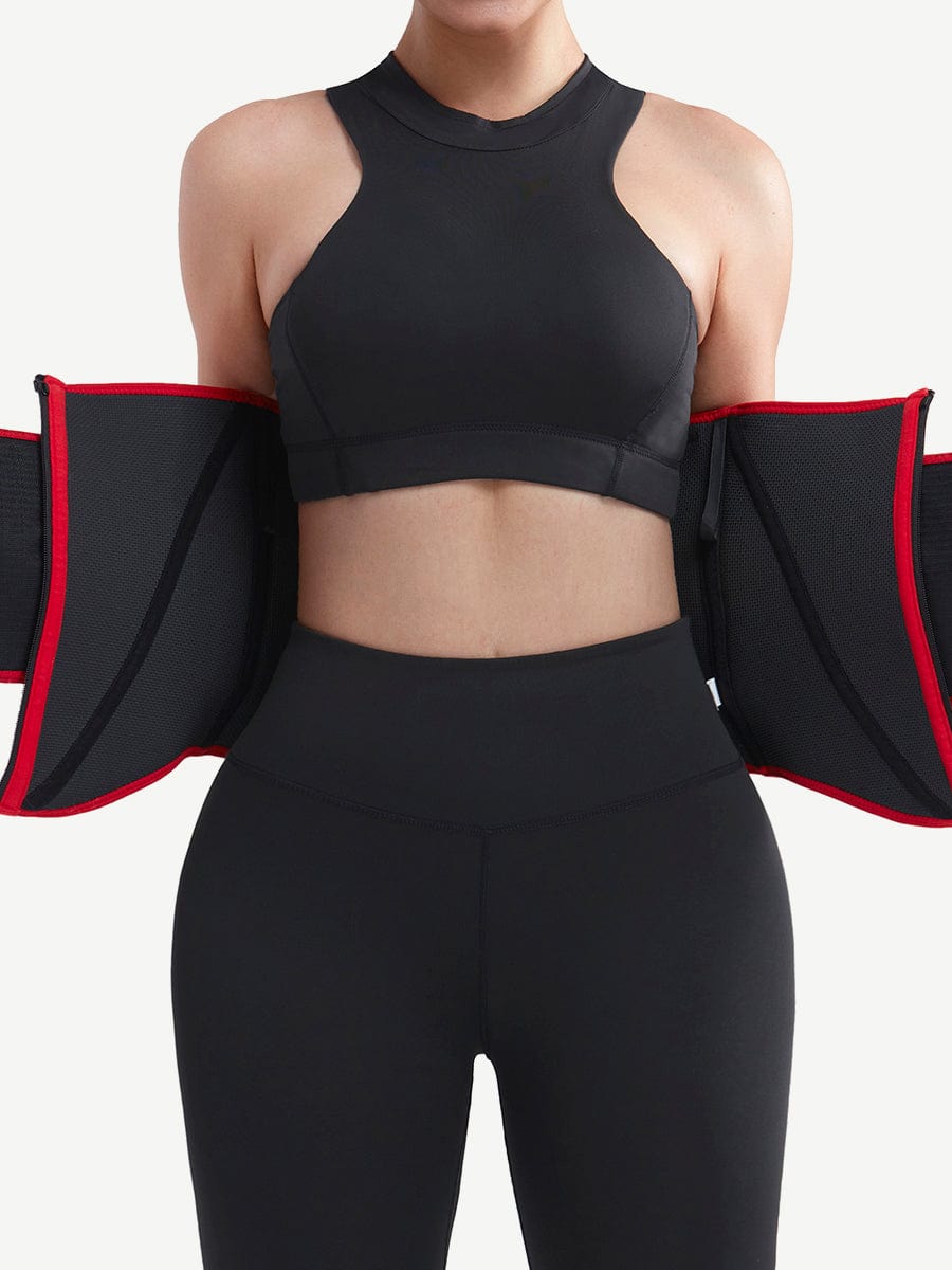 Ultimate Black Neoprene Waist Trainer with Steel Support