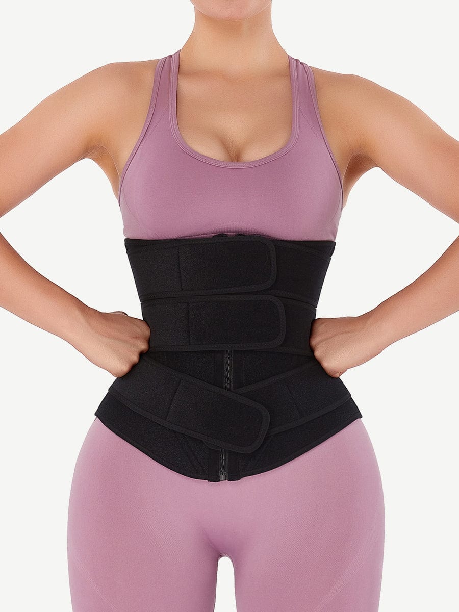 Sculpt & Slim Neoprene Zip 3-Belt Waist Trainer