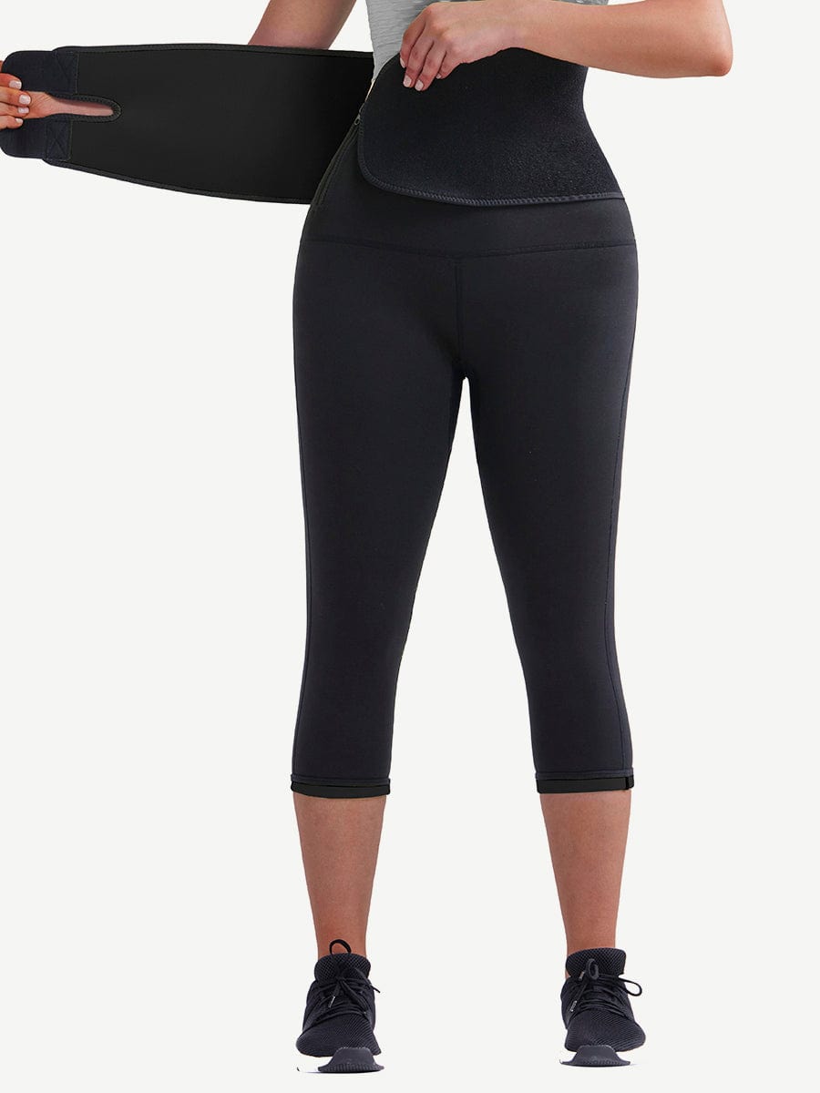 Ultimate High-Waist Neoprene Shaper Pants with Adjustable Belt
