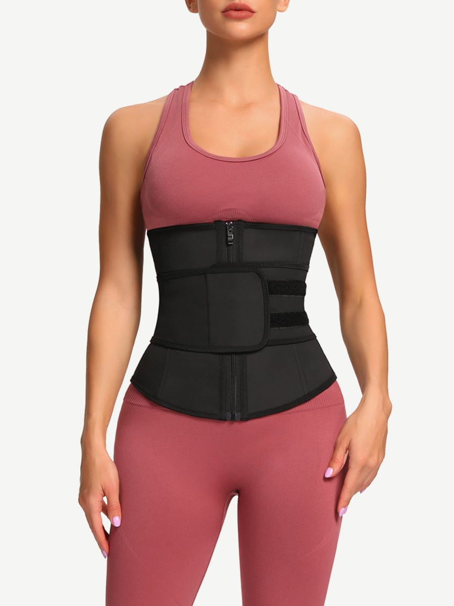 Sculpting Latex Waist Trainer with Adjustable Belt & 7 Steel Bones
