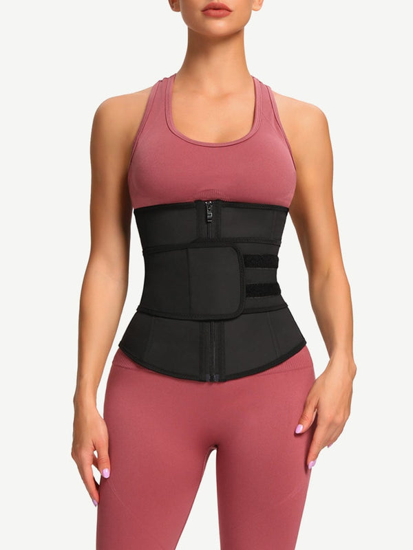 Sculpting Latex Waist Trainer with Adjustable Belt & 7 Steel Bones