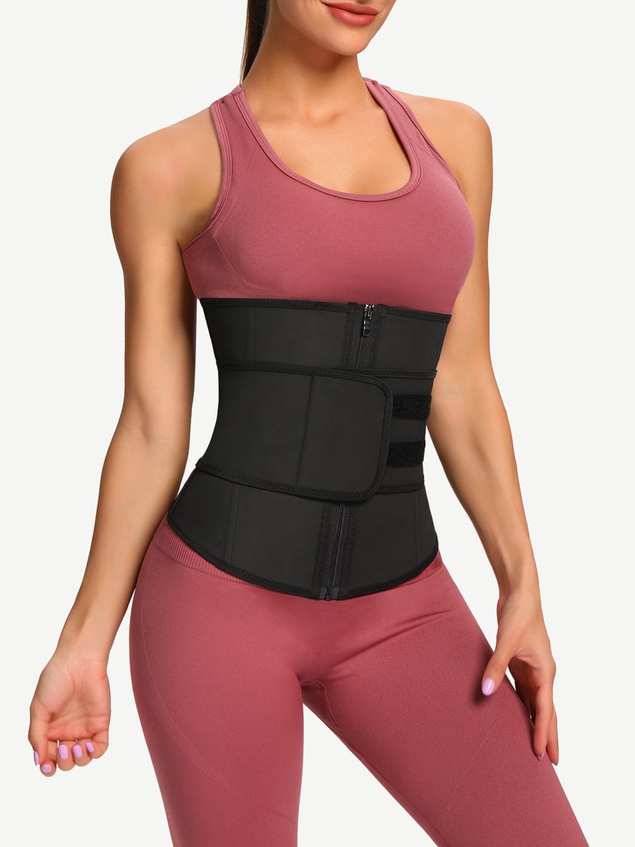 Sculpting Latex Waist Trainer with Adjustable Belt & 7 Steel Bones