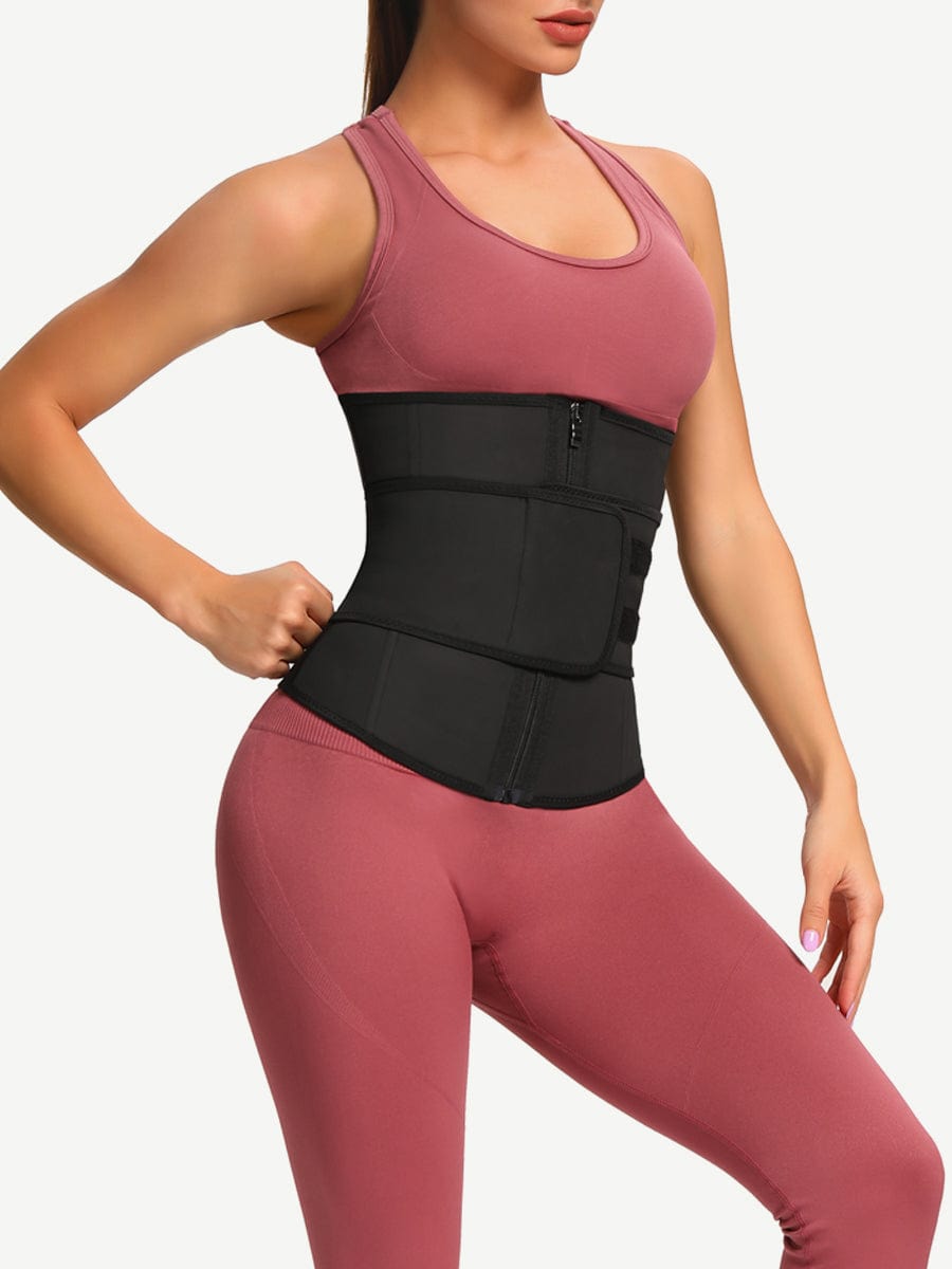 Sculpting Latex Waist Trainer with Adjustable Belt & 7 Steel Bones