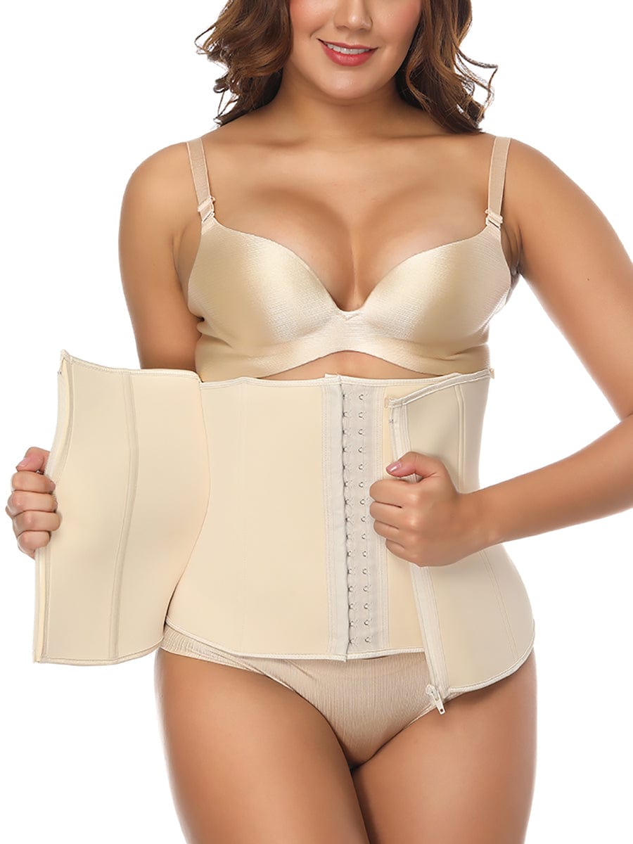 Exquisite Front Zip Plus Size Tummy Control Waist Trainer