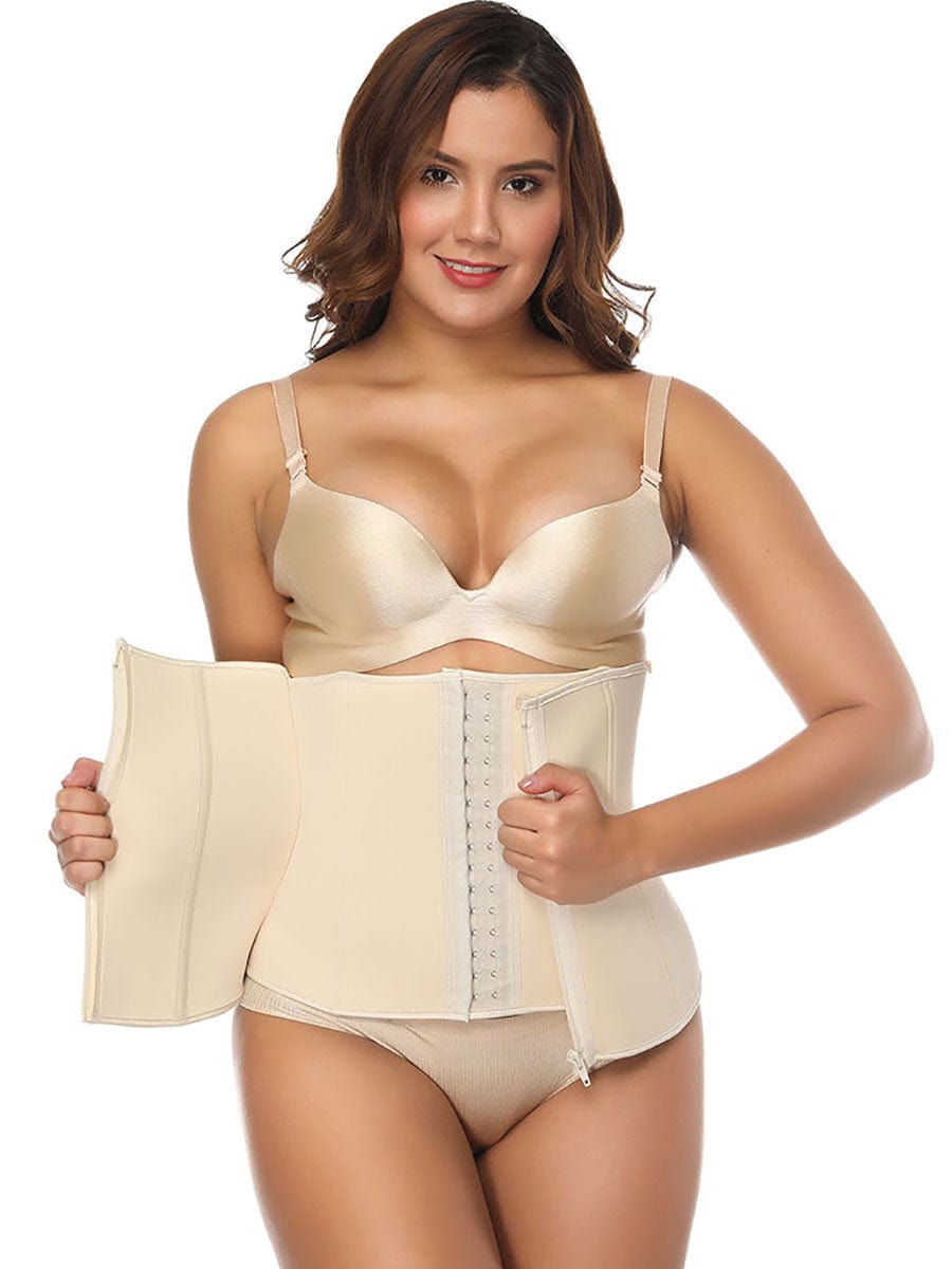 Exquisite Front Zip Plus Size Tummy Control Waist Trainer