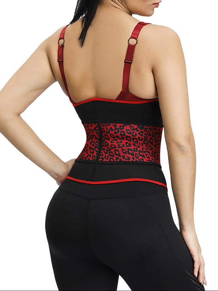Leopard Print 7 Steel Bone Neoprene Waist Trainer