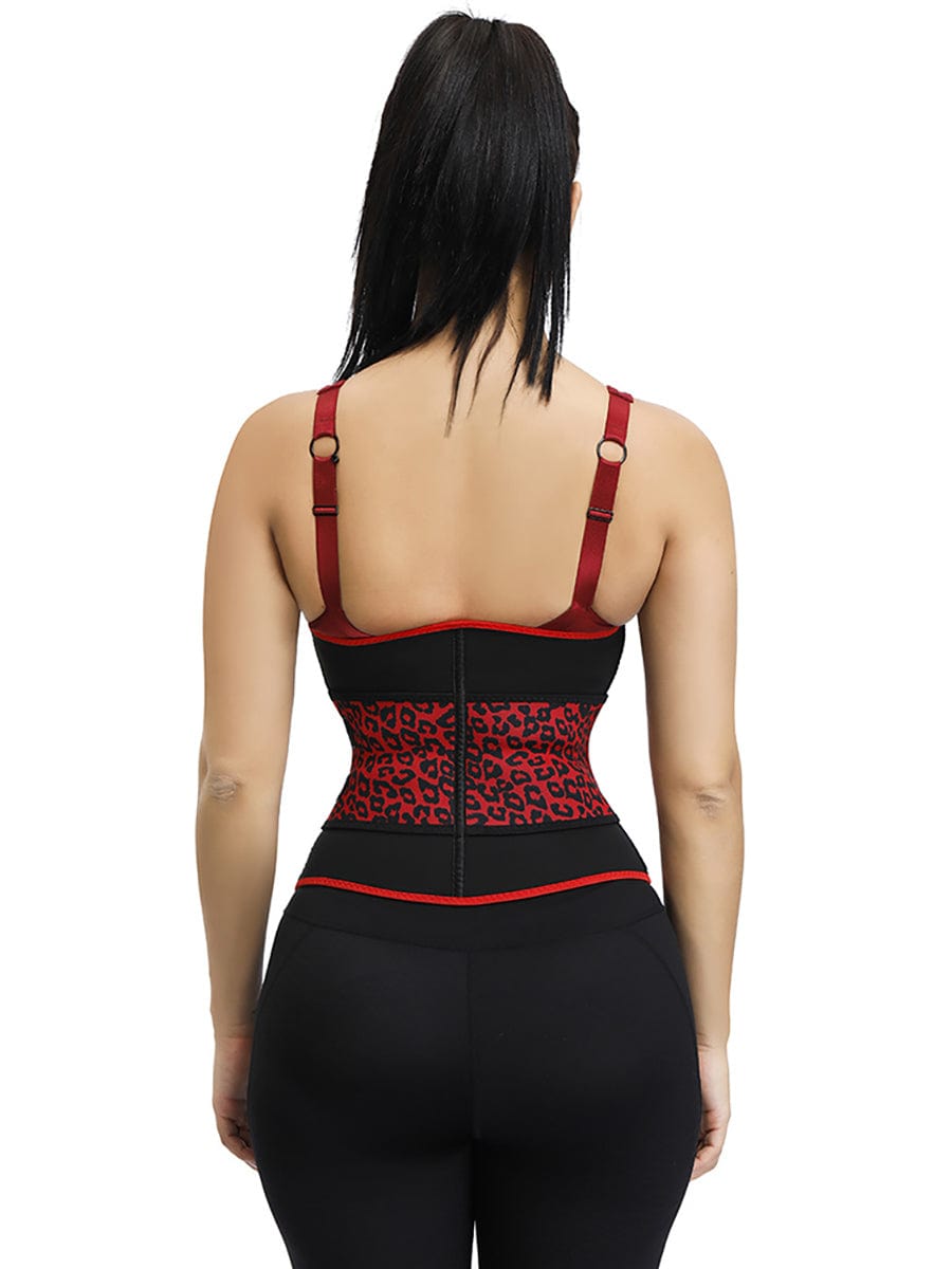 Leopard Print 7 Steel Bone Neoprene Waist Trainer