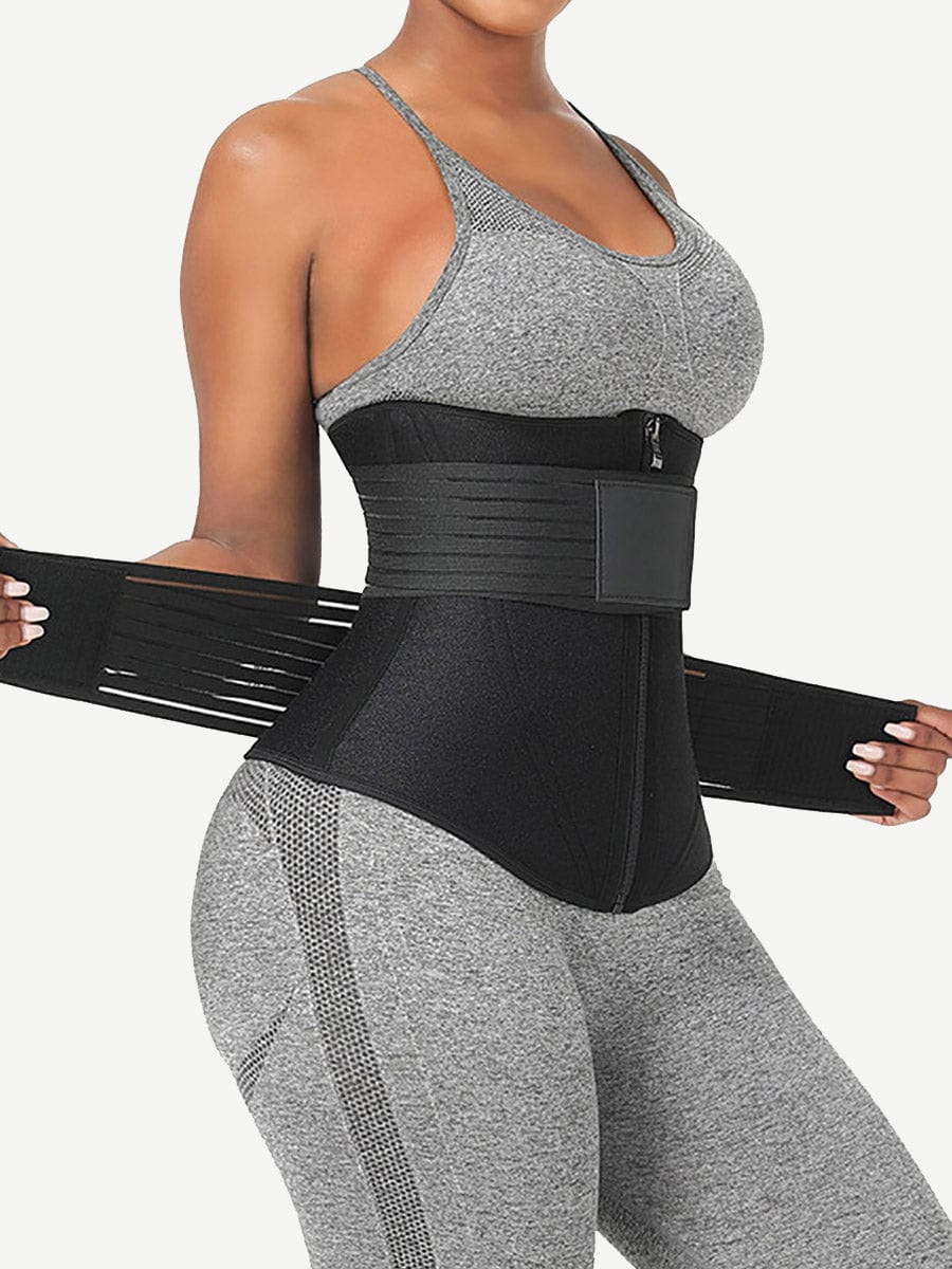 Fat-Burning Neoprene Waist Trainer with Double Elastic Bands