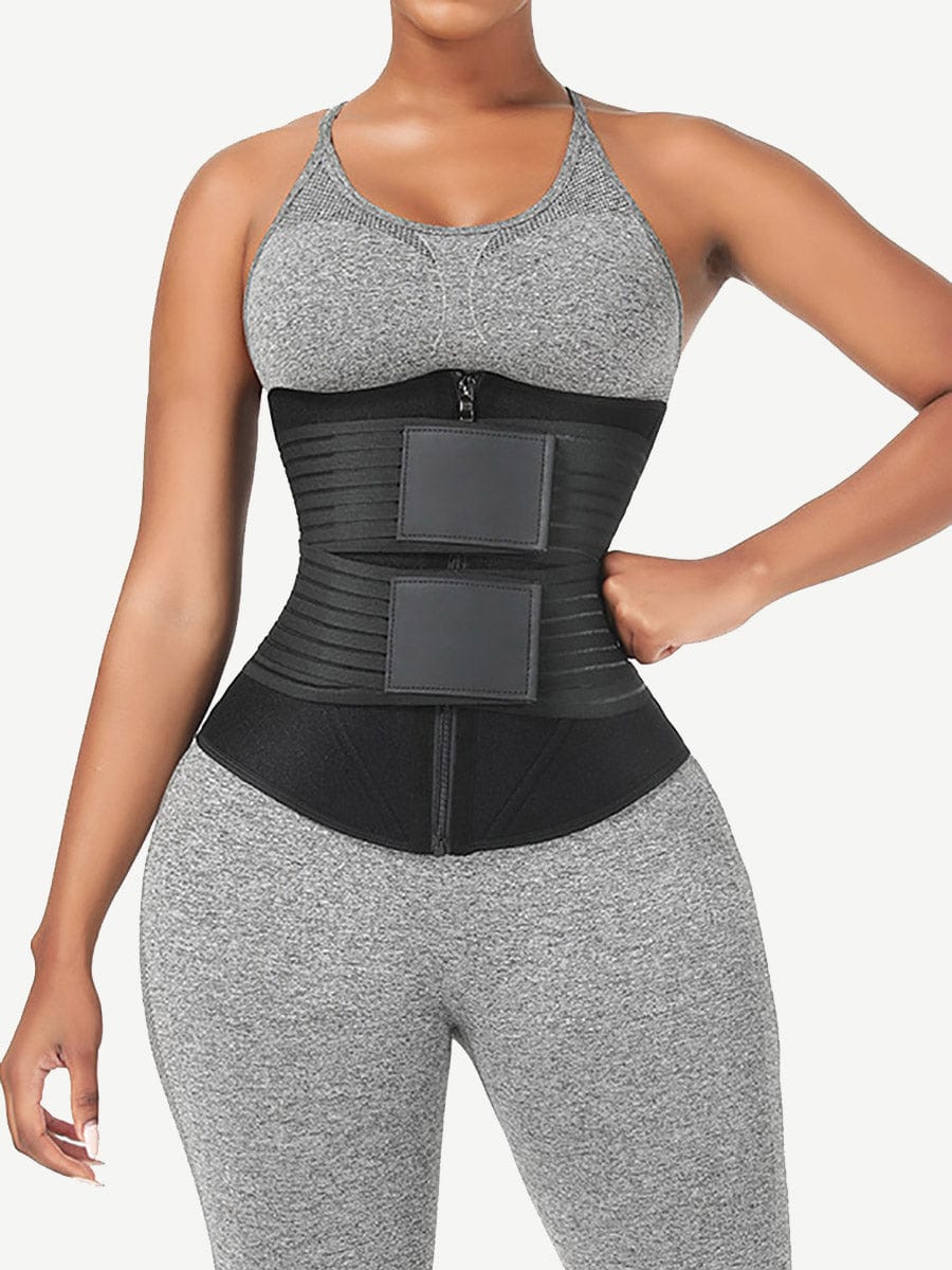 Fat-Burning Neoprene Waist Trainer with Double Elastic Bands