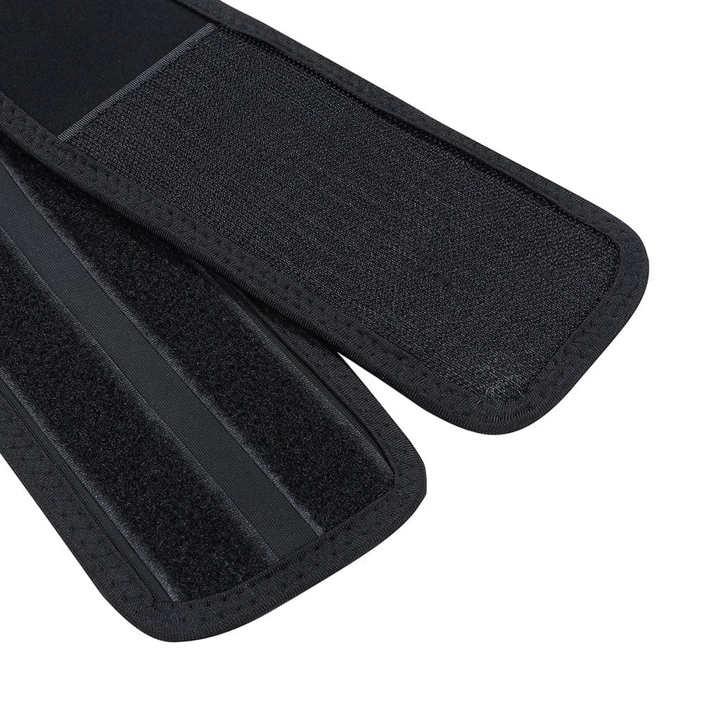 Graceful Black Latex Waist Trainer with Triple Belt & Anti-Slip Design