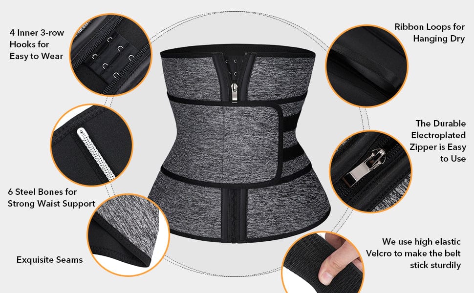 Sculpting Steel-Boned Waist Trainer with Adjustable Belt