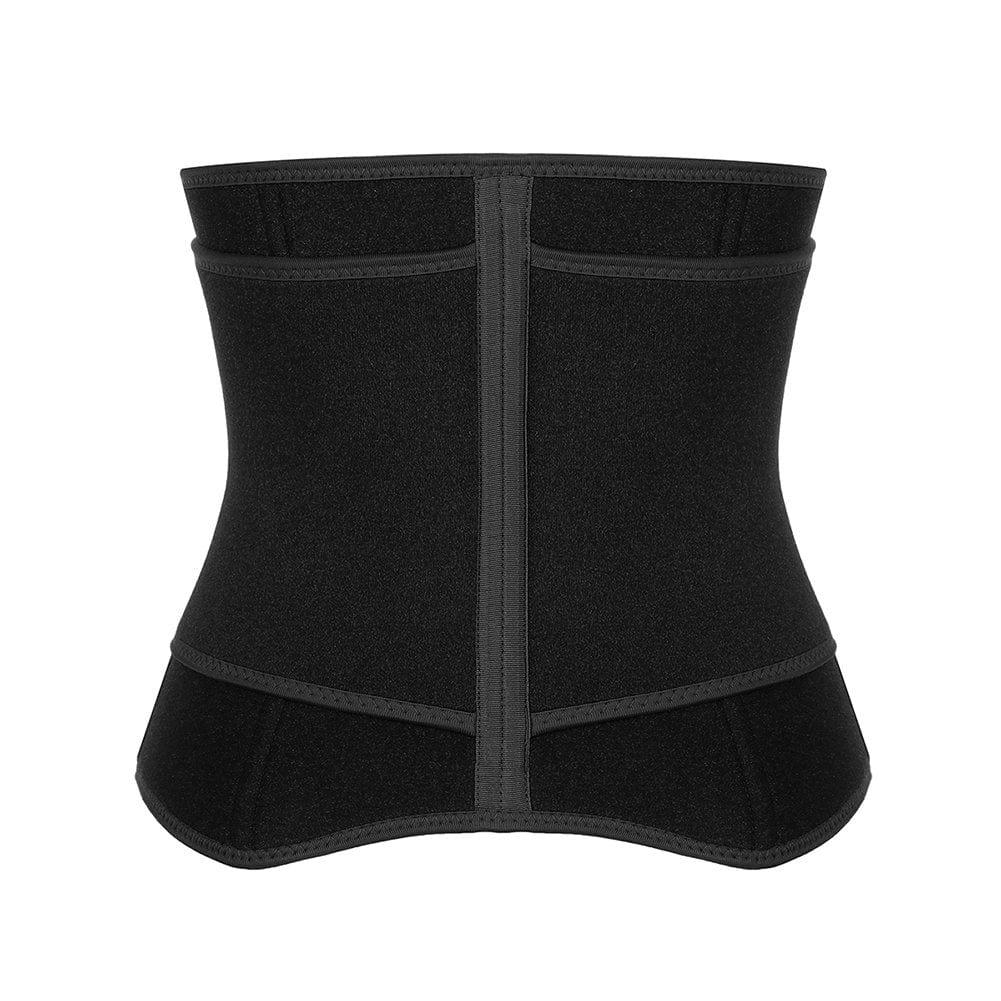 Ultimate Black Neoprene Waist Trainer with Steel Support